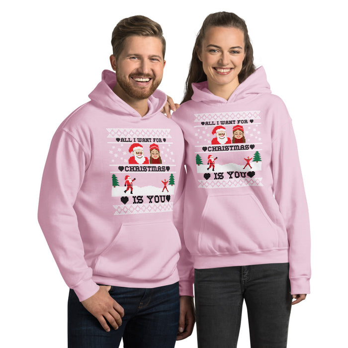 All I Want For Christmas Is You Couple Ugly Hoodie - Bloom Seventy Seven