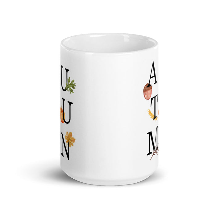 Autumn White Glossy Mug