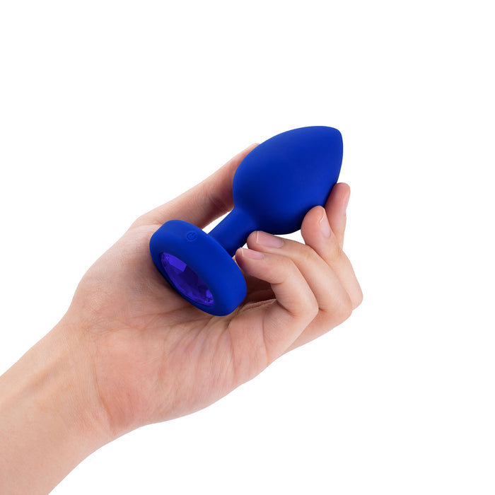 Blue Sapphire B-Vibe Vibrating Jewel Plug in L-XL Size | Anal Toys Intimates Adult Boutique