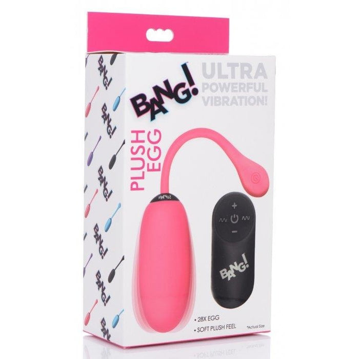 28x Plush Vibrating Egg – Remote Control Pink | Sextoys for Women Intimates Adult Boutique