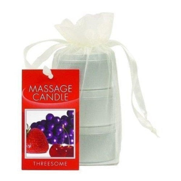 Candle 3 Pack Edible Cherry Grape Strawberry Intimates Adult Boutique