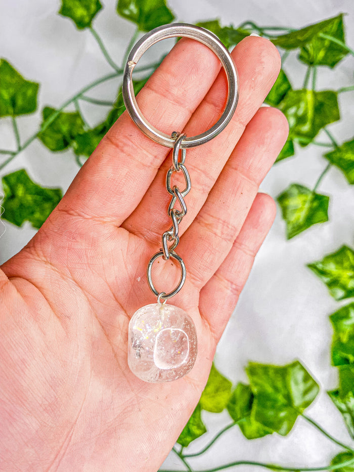 Clear Quartz Keychain