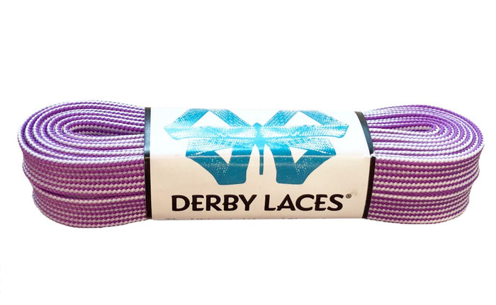 Core Derby Laces - Purple and White Stripe