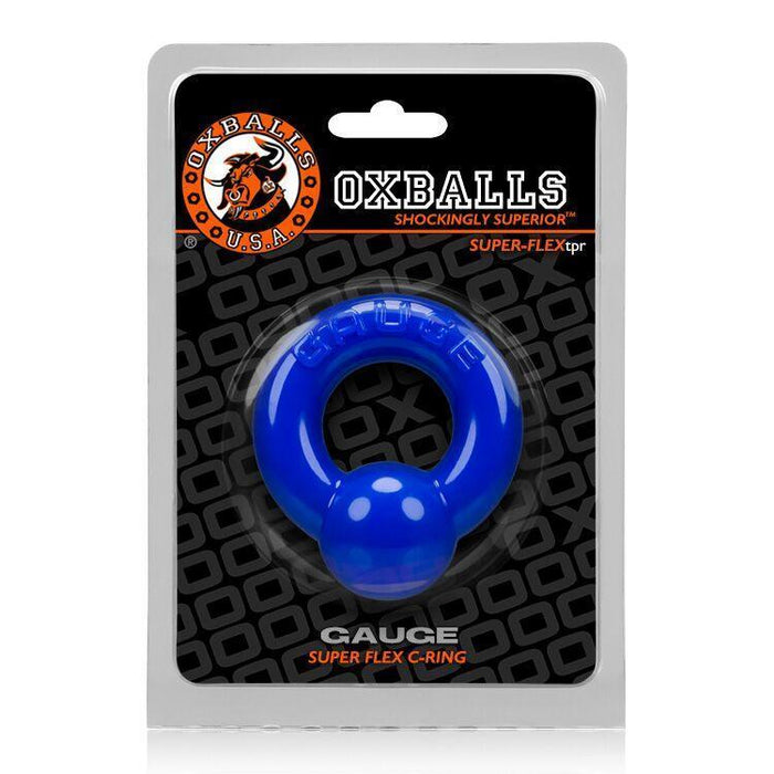 Gauge Cockring Oxballs Police Blue Intimates Adult Boutique