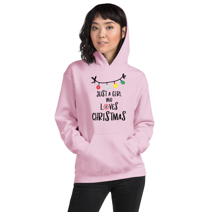Just A Girl Who Loves Christmas Hoodie - Bloom Seventy Seven