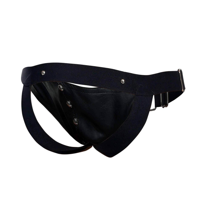 Male Basics Dngeon Cockring Jockstrap Black O-S Intimates Adult Boutique