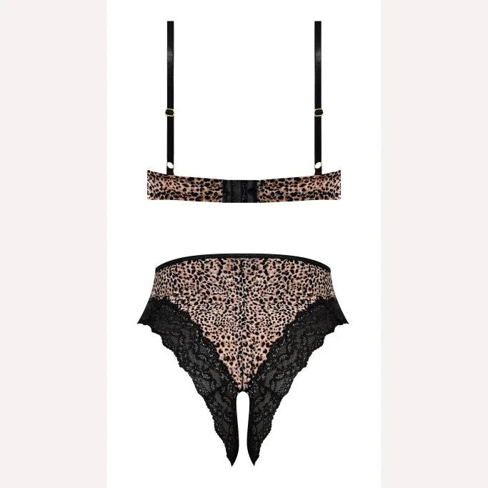 Purrfect Half Cup Teddy W/ Split Crotch Leopard 2xl Intimates Adult Boutique