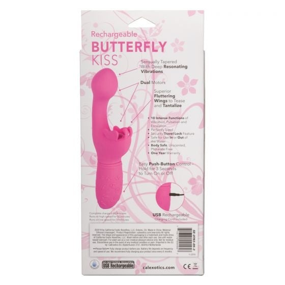 Rechargeable Butterfly Kiss Pink Intimates Adult Boutique