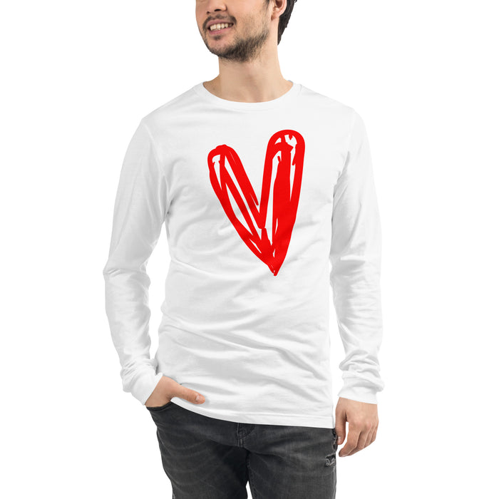 Red Heart Unisex Long Sleeve Tee - Bloom Seventy Seven