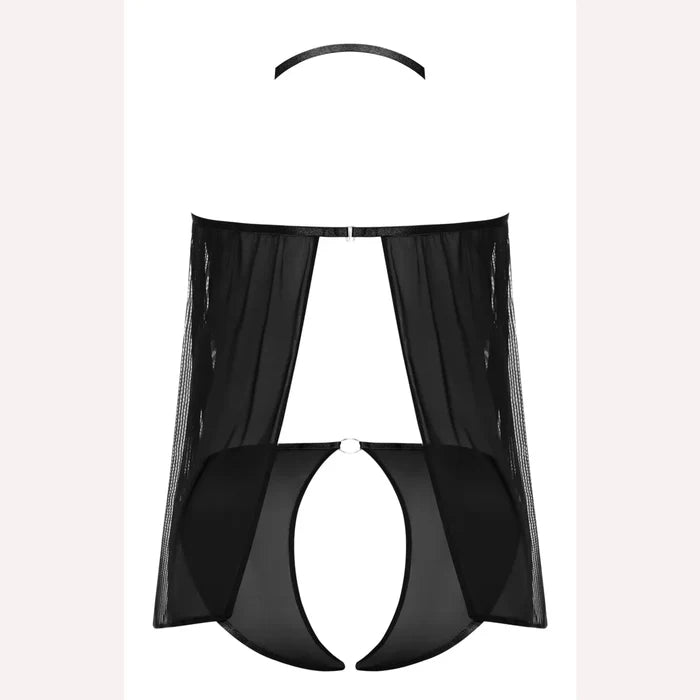 Sassy Cupless Babydoll & Panty Set Black L/xl Intimates Adult Boutique