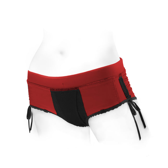 SpareParts Sasha Harness Red-Black Nylon - Small Intimates Adult Boutique
