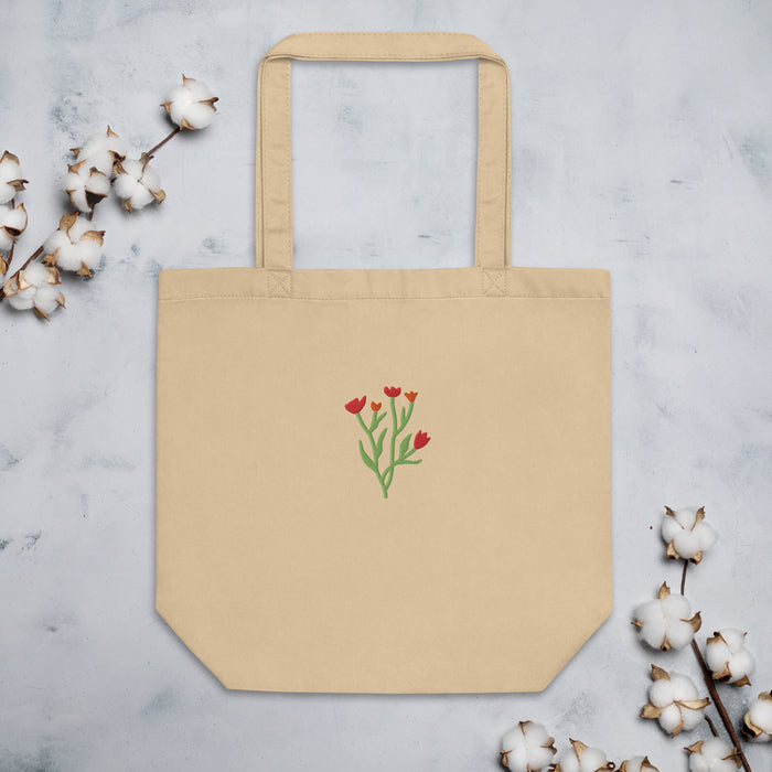 Tulips Embroidered Eco Tote Bag - Bloom Seventy Seven