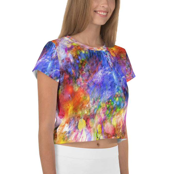 Universe Of Colors Print Crop Tee - Bloom Seventy Seven