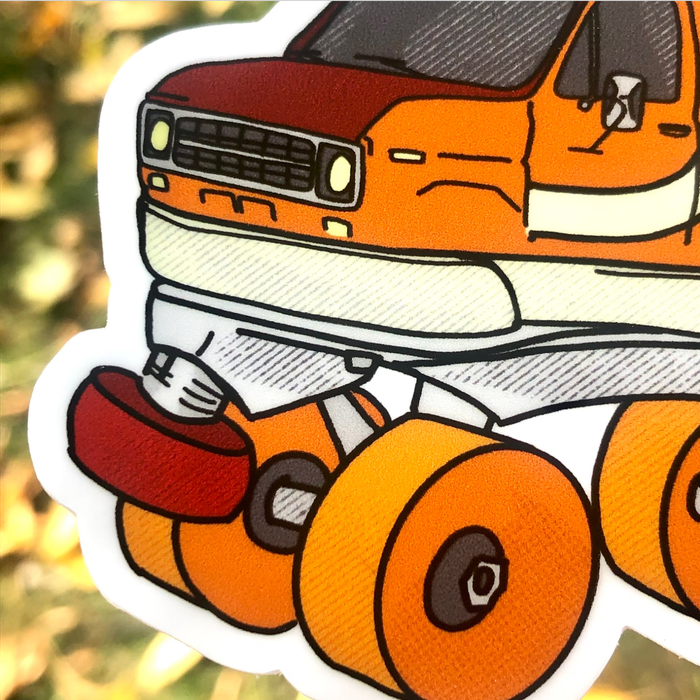 Vanlife Roller Skate Sticker - weatherproof