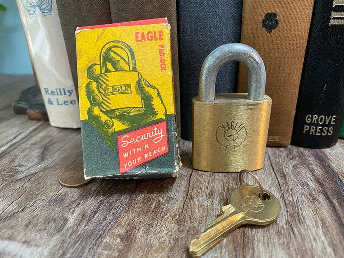 Vintage Brass Eagle Lock at Duckwells