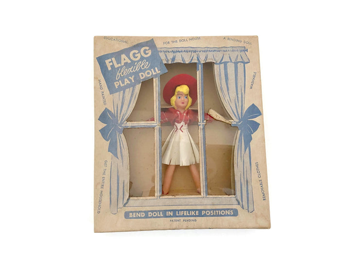 1950s Cowgirl Figurine, Flagg Flexible Doll at Duckwells