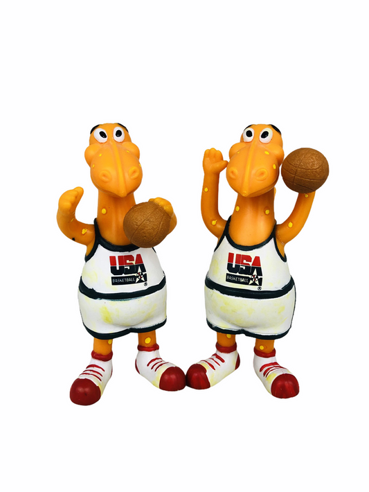 1992 USA DREAM TEAM BASKETBALL BARCELONA MASCOT FIGURINES SET (2)