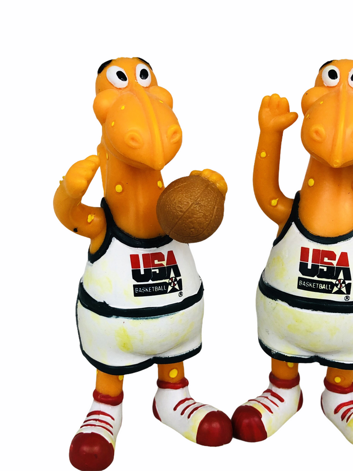 1992 USA DREAM TEAM BASKETBALL BARCELONA MASCOT FIGURINES SET (2)