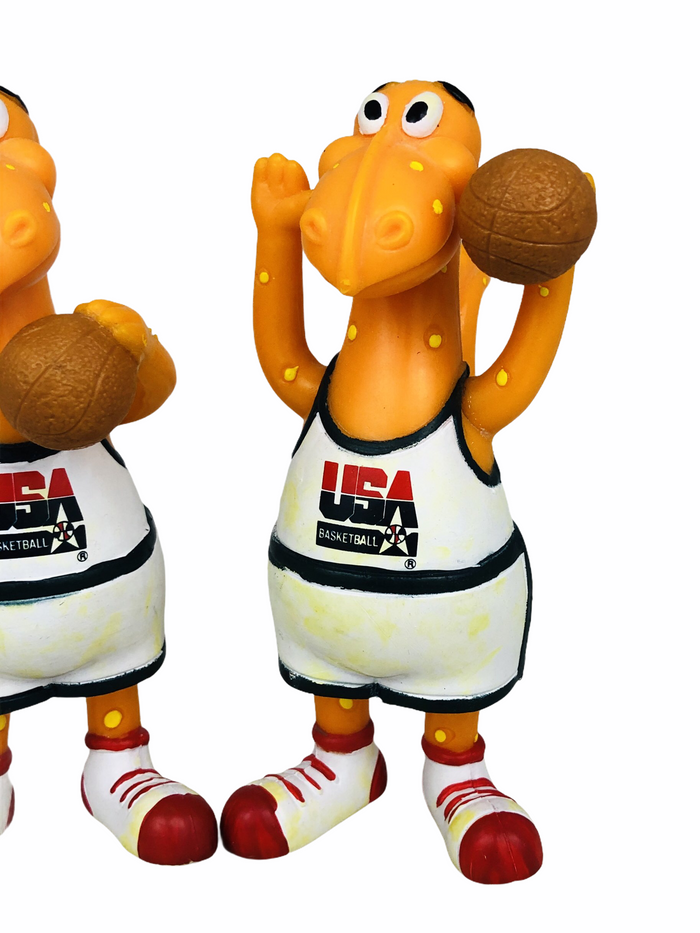 1992 USA DREAM TEAM BASKETBALL BARCELONA MASCOT FIGURINES SET (2)