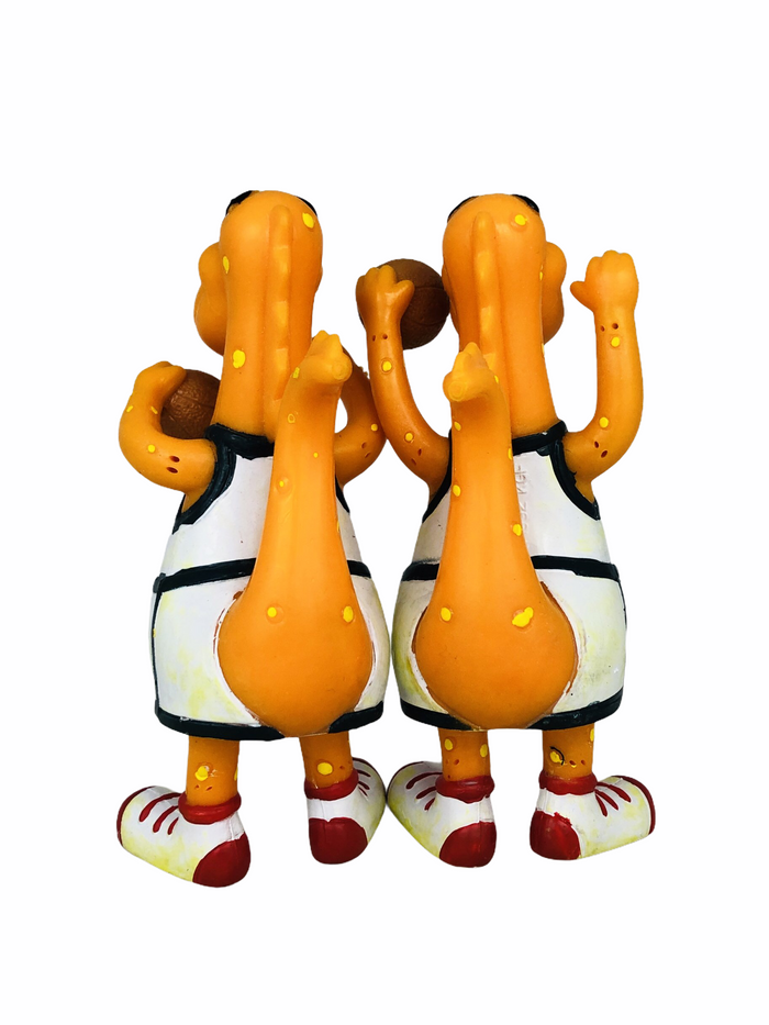 1992 USA DREAM TEAM BASKETBALL BARCELONA MASCOT FIGURINES SET (2)
