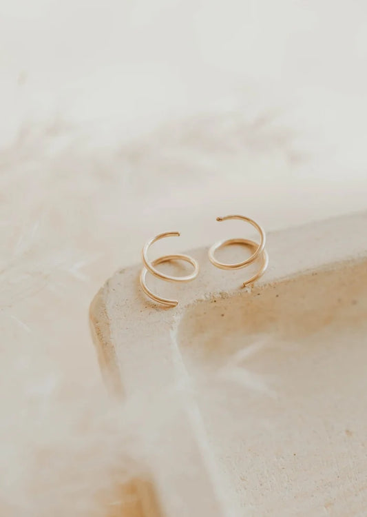 6mm Tiny Twist Earrings | Gold Fill
