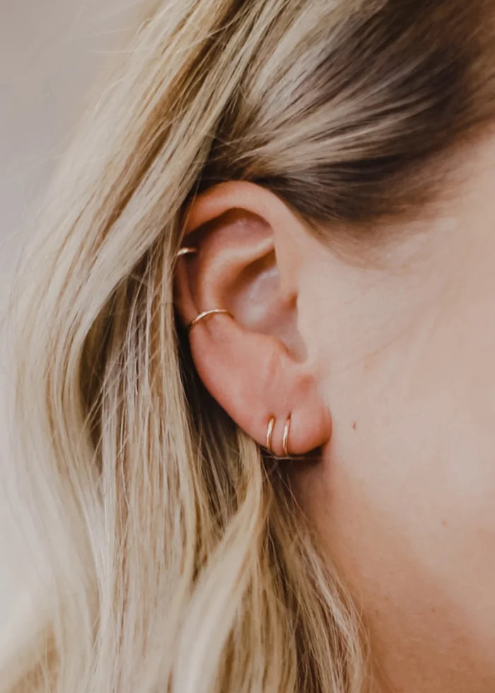 6mm Tiny Twist Earrings | Gold Fill