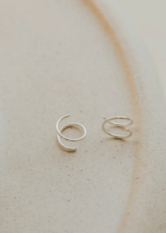 8mm Tiny Twist Earrings | Sterling Silver