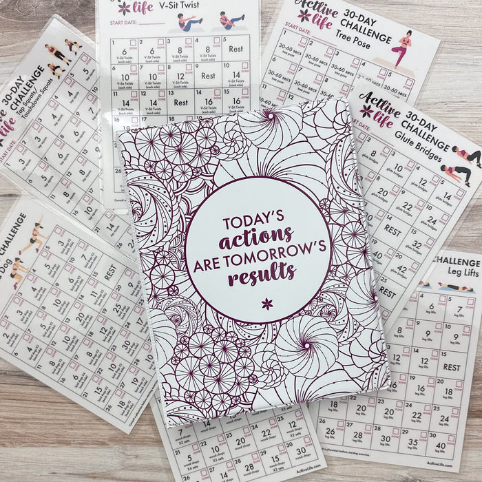 Actlive Life 30-Day Challenge Binder with 12 Challenge Cards