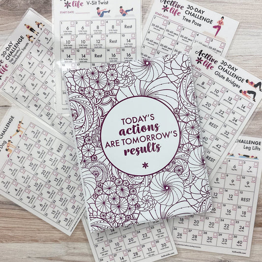 Actlive Life 30-Day Challenge Binder with 12 Challenge Cards