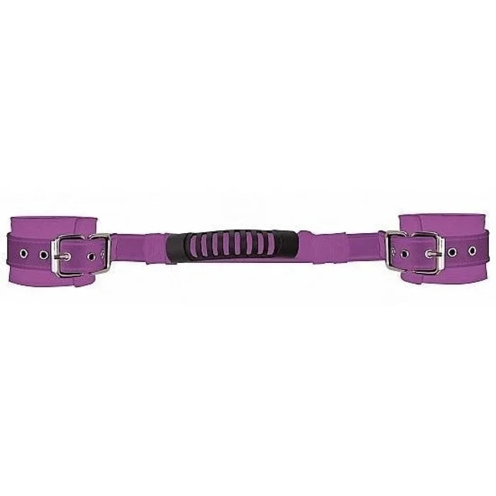 Adjustable Leather Handcuffs in Purple - Fetish Collection Intimates Adult Boutique