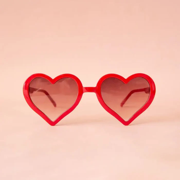 Adult Heartbreaker Sunglasses: Red