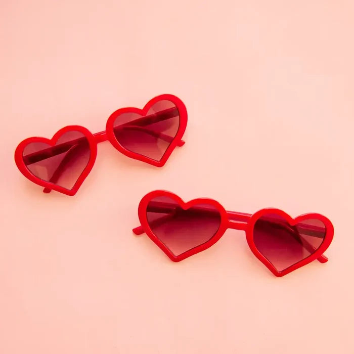 Adult Heartbreaker Sunglasses: Red