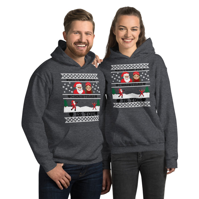 All I Want For Christmas Is You Couple Ugly Hoodie - Bloom Seventy Seven