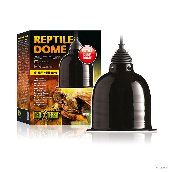 Aluminum Dome Fixture in box and out of box.