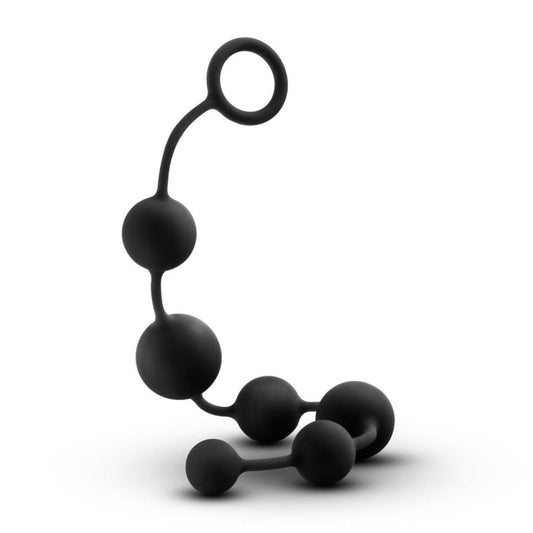 Platinum Black Silicone Large Anal Beads - Anal Toys Intimates Adult Boutique