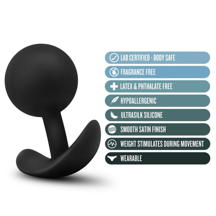 Silicone Vibra Plug: Anal Toys - Black | Anal Adventures Platinum Intimates Adult Boutique