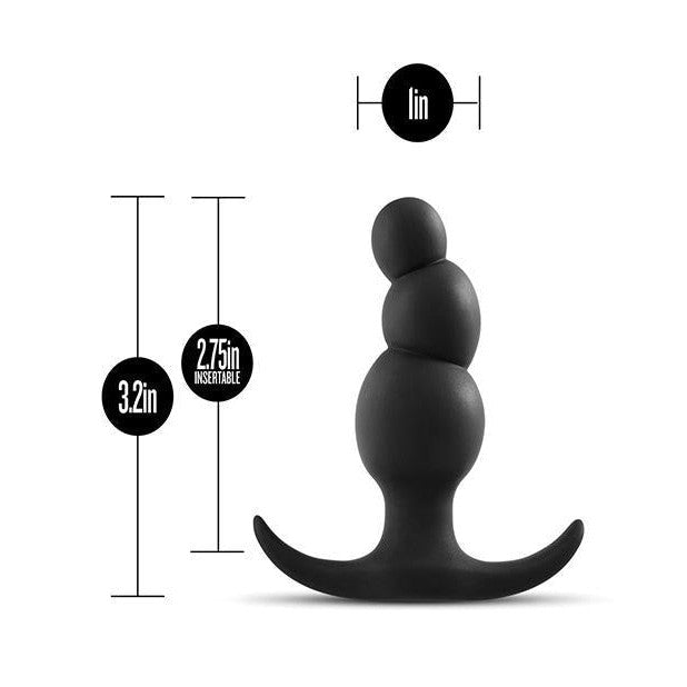 Anal Adventures Stacked Plug Black: Anal Toys Intimates Adult Boutique