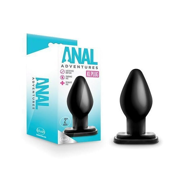 Anal Adventures XL Butt Plug Black - Anal Toys Category Intimates Adult Boutique