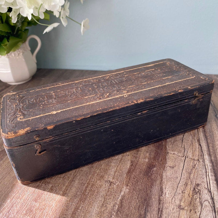 Antique Advertising Box, Mattson Family Syringes at Duckwells