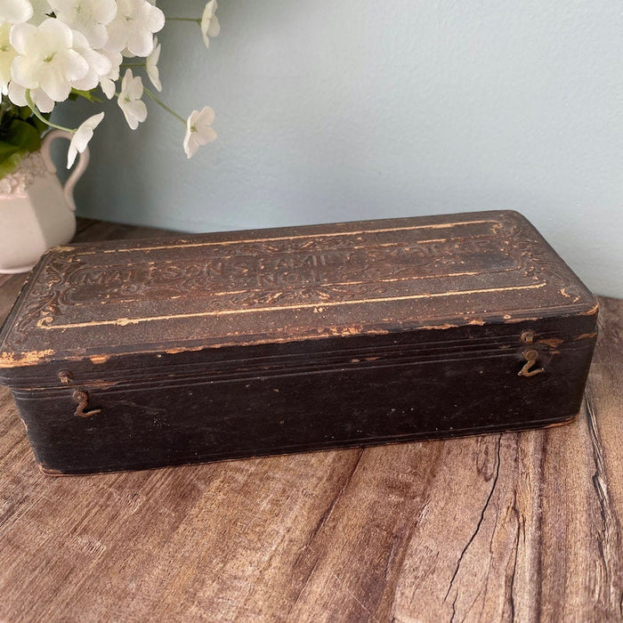 Antique Advertising Box, Mattson Family Syringes at Duckwells