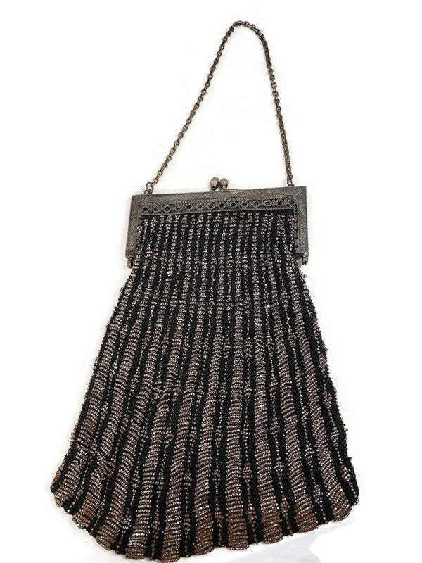 Antique Beaded Purse at Duckwells