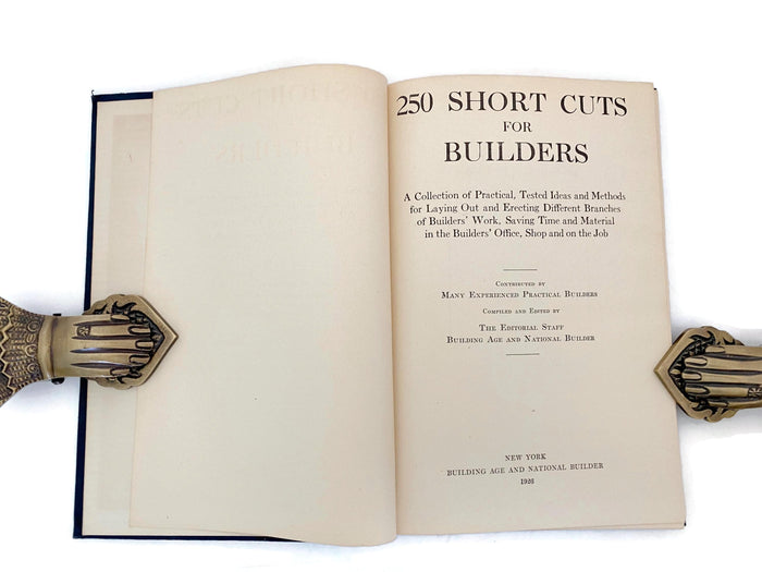 Antique Book, 250 Short Cuts for Builders at Duckwells