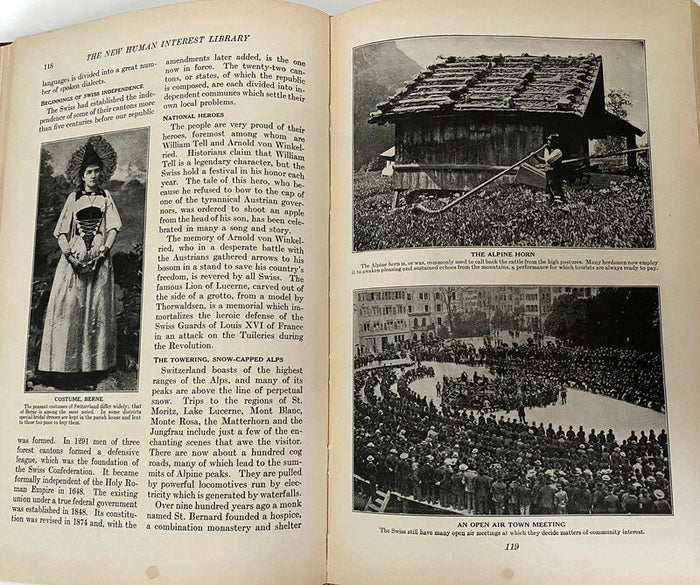 Antique Book, The New Human Interest Library Volume V Around the World at Duckwells