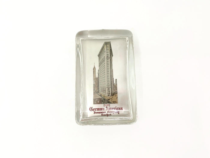 Antique Glass Paperweight German American Insurance at Duckwells