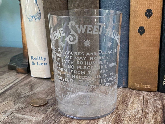 Antique Home Sweet Home Glass Tumbler at Duckwells