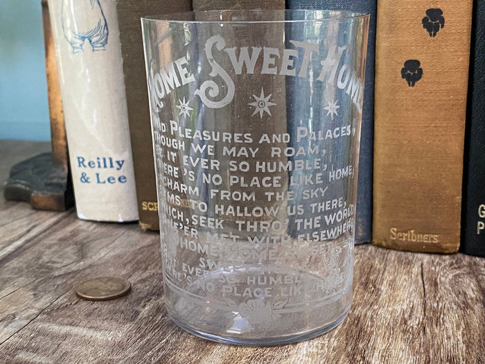 Antique Home Sweet Home Glass Tumbler at Duckwells