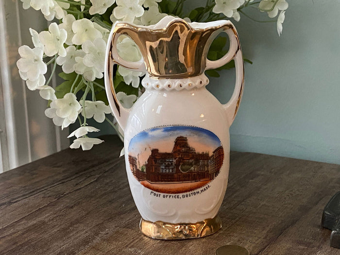 Antique Post Office Boston Massachusetts Souvenir Vase at Duckwells