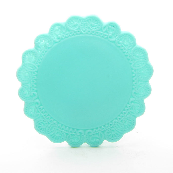 Blue lace base for Apricot vanity miniature figurine set