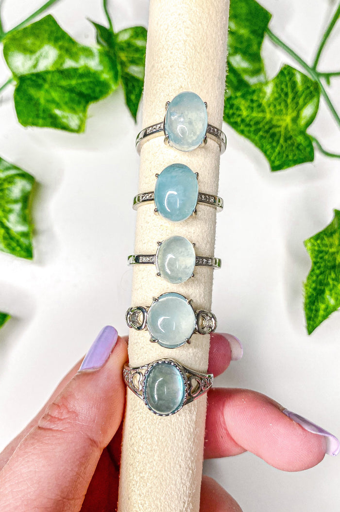 Aquamarine Ring (adjustable)