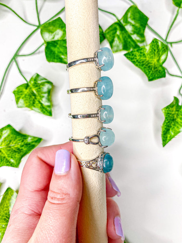 Aquamarine Ring (adjustable)